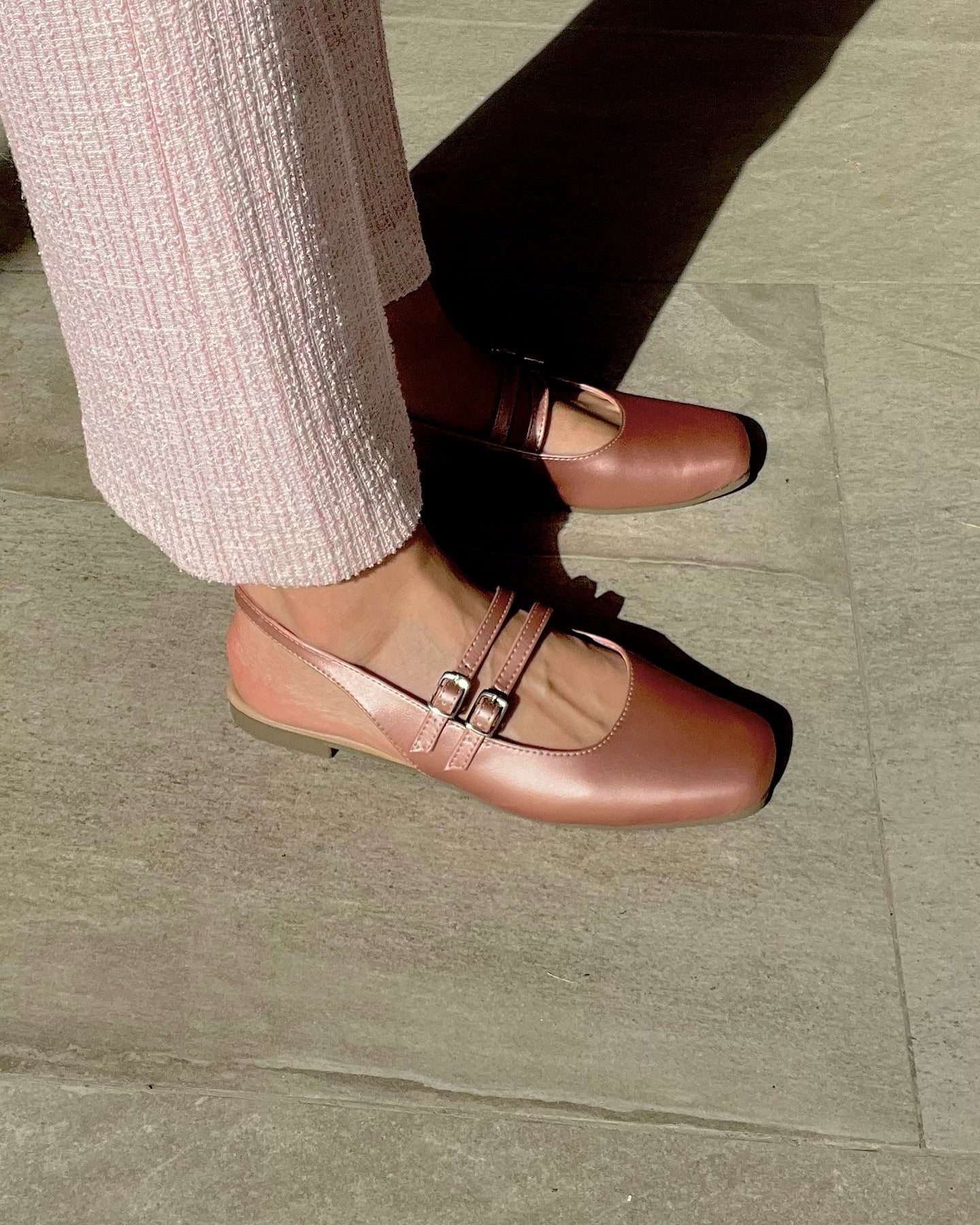 zapatilla piso rosado